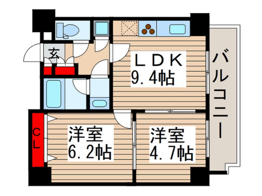 間取図 パ－クアクシス元浅草ステ－ジ