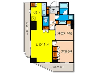 間取図 ﾊﾟｰｸｱｸｼｽ滝野川ﾗ ﾌﾞﾘｰｽﾞ