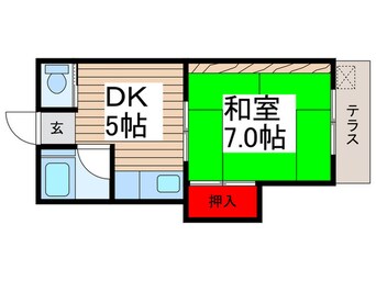 間取図 第二秋谷コーポ