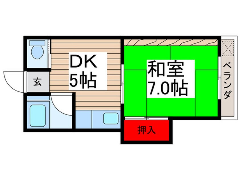 間取図 第二秋谷コーポ