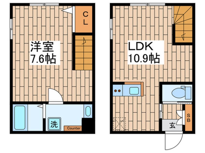 間取図 ハーモニーフラッツ南大井