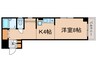 ヒルサイドレ－ン 1Kの間取り