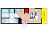 ＭＥＬＤＩＡ京成大和田 1Rの間取り
