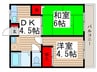 シティハイムルイシャトレー 2DKの間取り