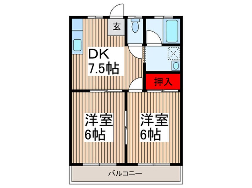 間取図 ハニ－ハイツ