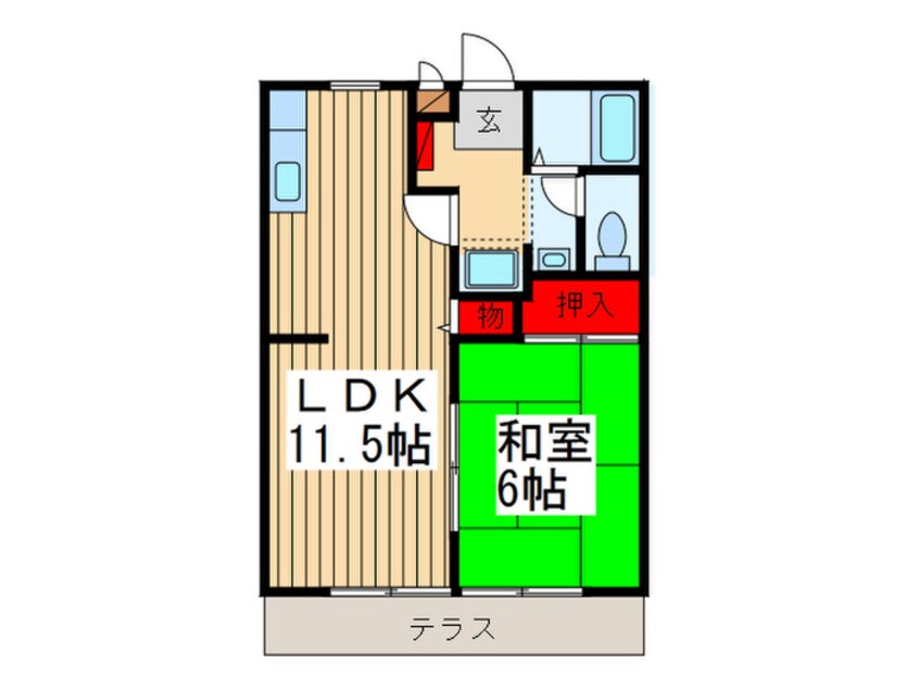 間取図 ハイツグリーンＢ