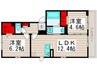 サンモール 2LDKの間取り