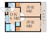 第二マンション宍戸 2DKの間取り