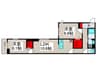 メゾンアーク西新井 2LDKの間取り