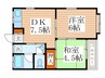セイセンハイツ Ⅱ 2DKの間取り