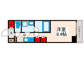 間取図 ｼﾞｪﾉｳﾞｨｱ隅田川westｽｶｲｶﾞｰﾃﾞﾝ