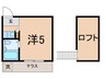 ライフピアサニー 1Rの間取り