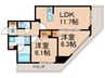 URBANLINKときわ台 2LDKの間取り