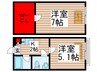 ヒルサイド清瀬 2Kの間取り