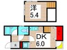 グリーンプラザ南綾瀬Ⅱ（304） 1DKの間取り