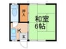 昭和荘 1Kの間取り