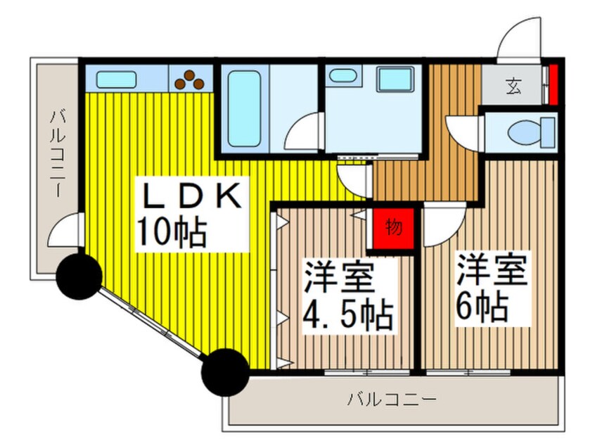 間取図 オ－ベルジュ並木