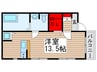 ヒルトップテラス 1Rの間取り