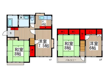 間取図 入間川貸家