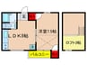 ユ－ハウス１ 1LDKの間取り