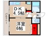 ジュネパレス松戸　第７６ 1DKの間取り