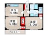 メゾン・ソレーユ2 2DKの間取り