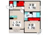プラザカシオペア 2LDKの間取り