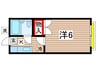 トリニティハウス 1Kの間取り