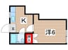 トリニティハウス 1Kの間取り