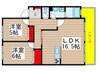 メゾン　エムロ－ド 2LDKの間取り