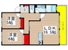 メゾン　エムロ－ド 2LDKの間取り