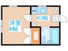 プレジール東中野 1Kの間取り