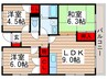 飯田ビル 3LDKの間取り