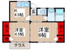 加藤様弁財貸家東 2Kの間取り