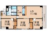 ソサエティ　ギャレリア 3LDKの間取り