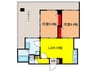 月村マンション№33 2LDKの間取り