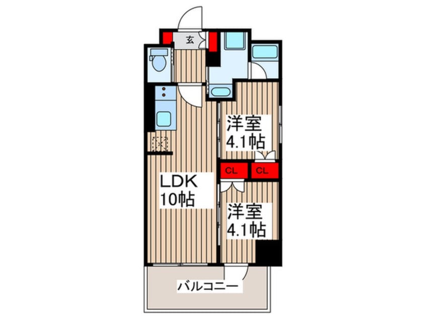 間取図 ドゥーエ入谷Ⅰ