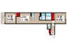 セレスティア南花畑Ⅲ 2LDKの間取り