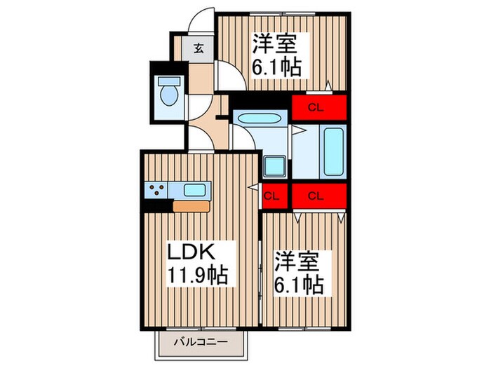 間取り図 サンモール　B棟