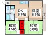 トラッド鰭ヶ崎 3DKの間取り