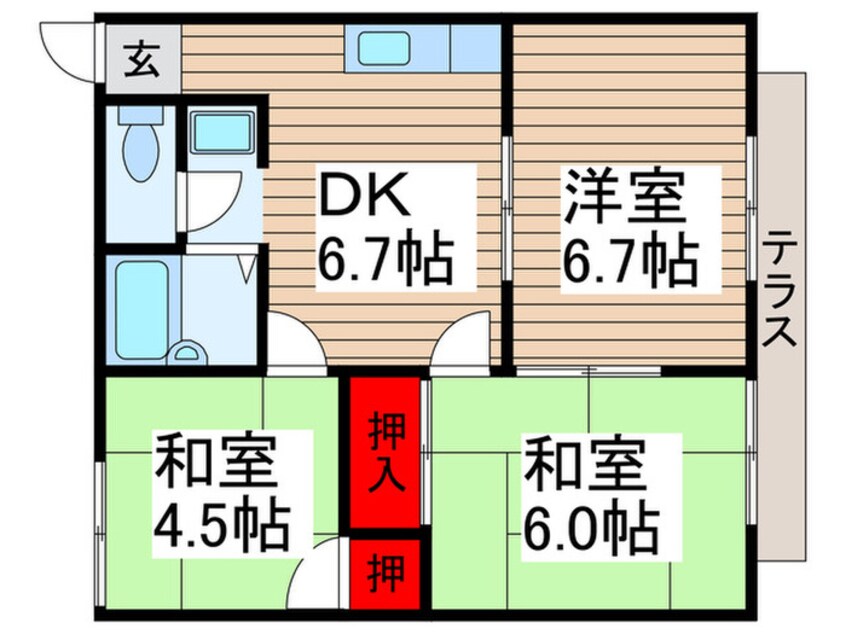 間取図 トラッド鰭ヶ崎