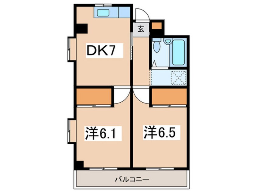 間取図 プラーズ市ヶ尾