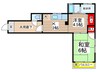 中村マンション 2Kの間取り