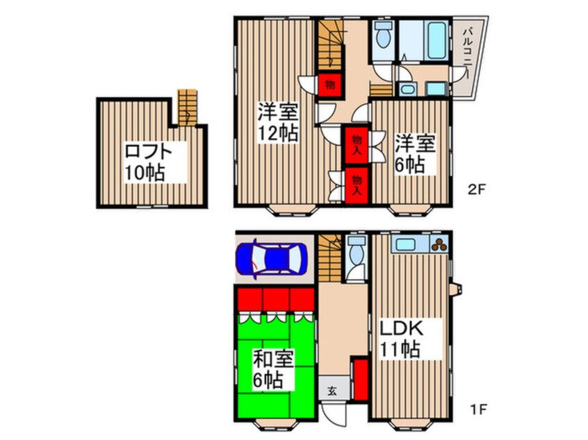 間取図 長島貸家