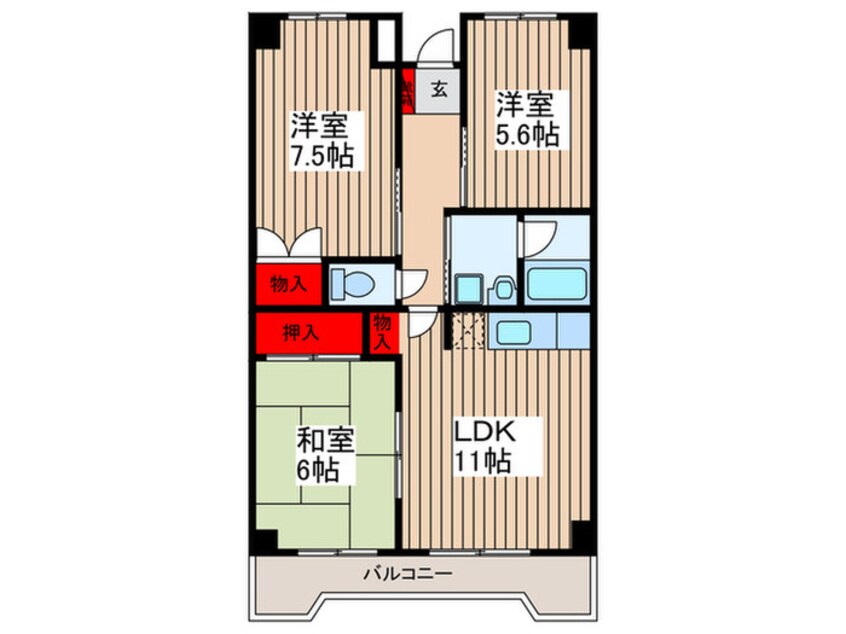 間取図 砂サンシャインシティ３番館