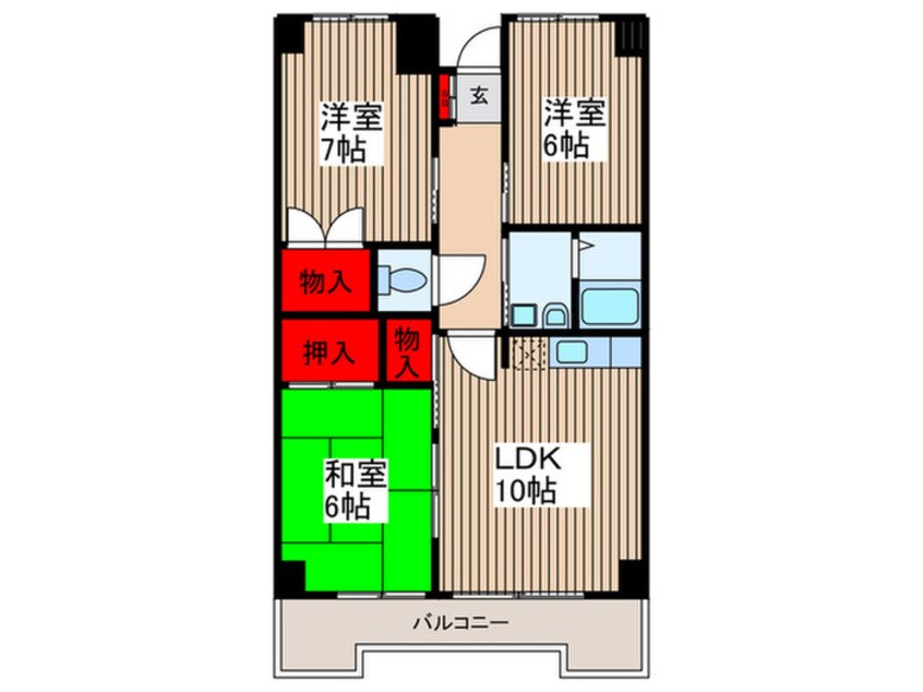 間取図 砂サンシャインシティ３番館