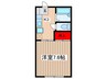 リバティハウスＣ 1Kの間取り
