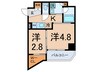 レジデンス北大塚（407） 2Kの間取り