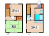 ハイツブル－スカイ 2DKの間取り