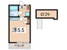 上白根ハイム（１号棟） 1Rの間取り